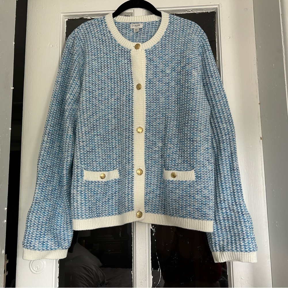 NWT J. Crew popcorn stitch lady jacket sweater